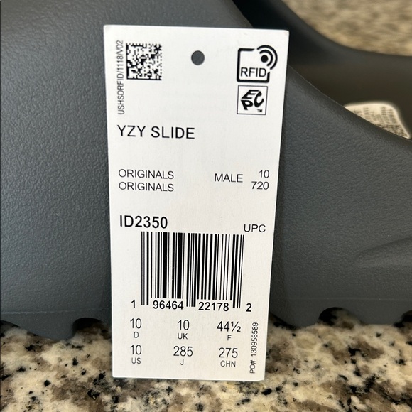 Adidas Yeezy Slide Slate Grey Size 10 NWT - Picture 5 of 6